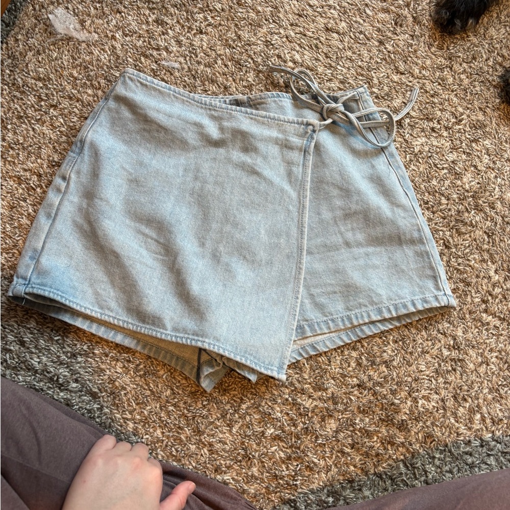 Stylish denim Women's Wrap Shorts